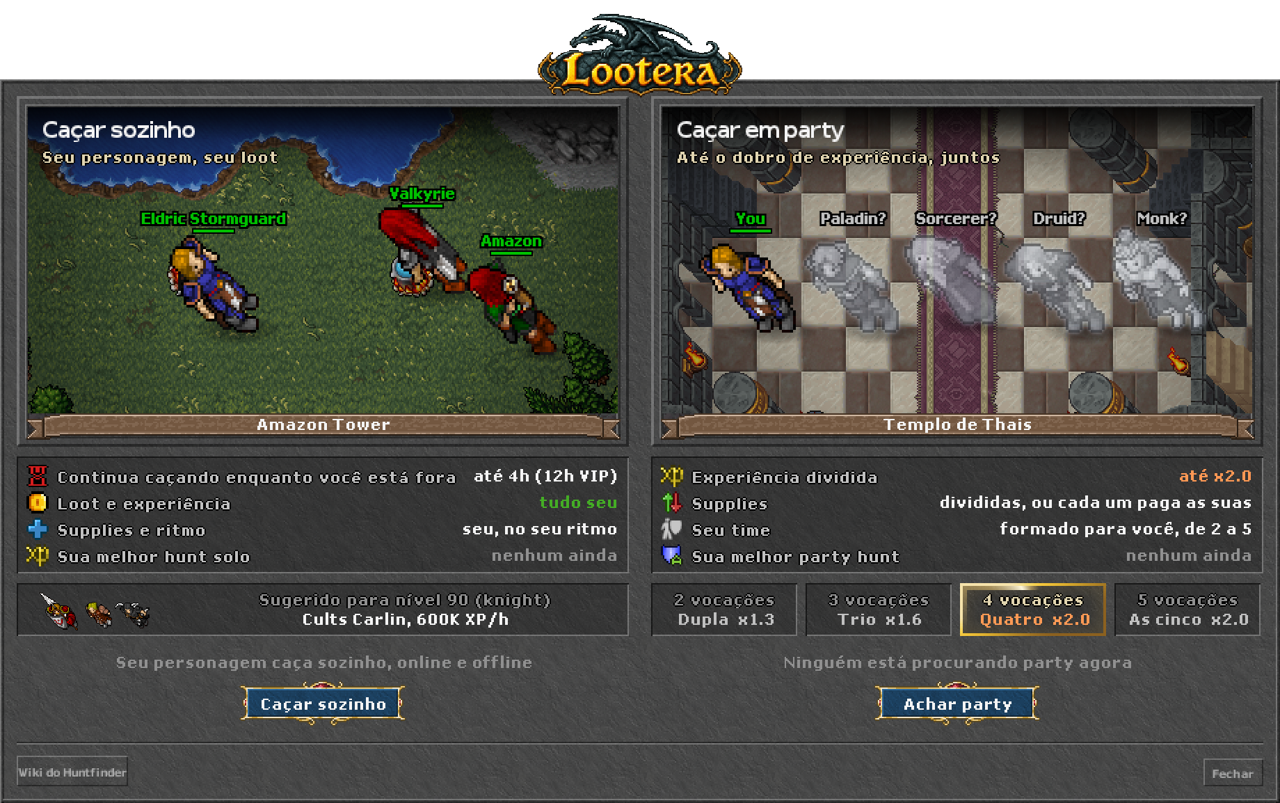 Hunt Finder: hunt alone or in a party